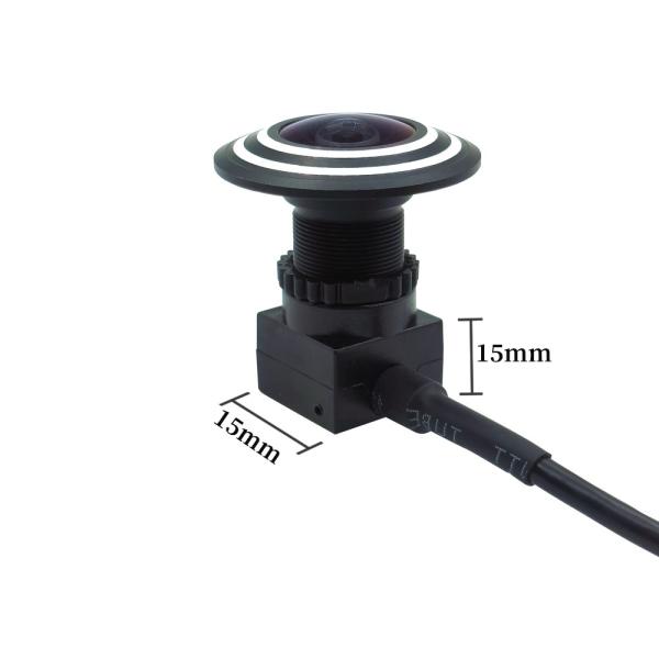 15X15mm Mini ojo de pez lente de gran angular cámara de vigilancia de seguridad industrial USB