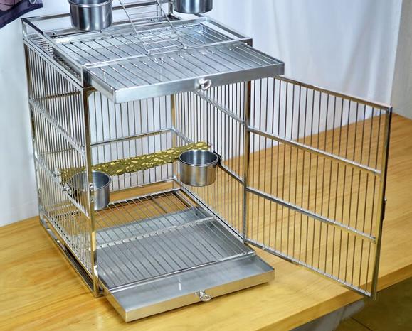 Caixa de pássaros portátil ao ar livre Caixa de viagem de papagaio Carregador de animais de estimação Caixa de pássaros papagaios