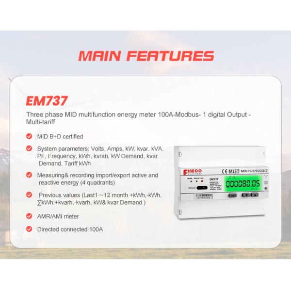 Internal Transformer Three Phase Prepaid Energy Meter with Output Voltage 3*230/400V