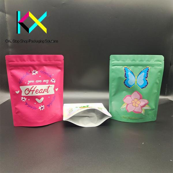 Digital Printed Soft Touch Aluminum Foil Packaging Bags Spot UV Printed Resealable Pouches