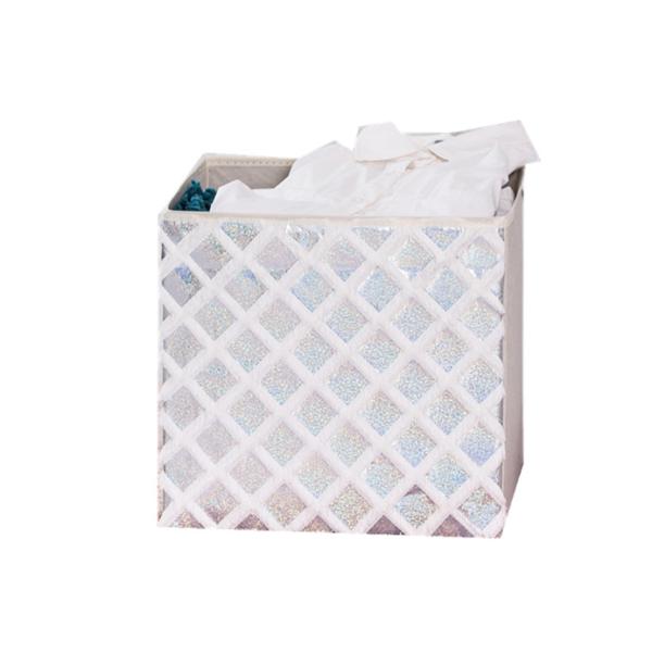 Организатор белой ткани уютный, складные кубы хранения