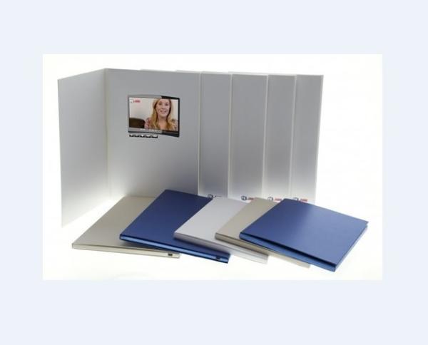 USB Port Lcd Screen Video Brochure Button Control , Bespoke Matte Lamination