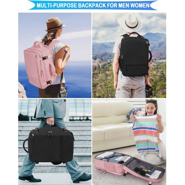 Travel Backpack Flight Airline Approved, Personal Item Bag For Women, Laptop Backpack, Waterproof Sports Casua