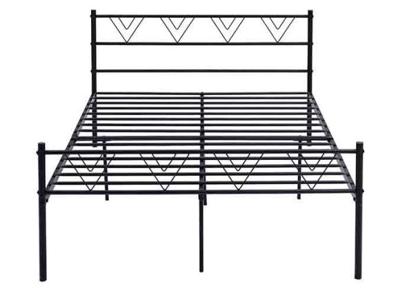 Simple Furniture Home Single Double Q235 Wrought Iron Platform Bed Frame Queen