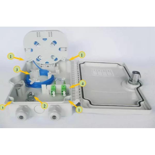 IP65 4 Fibers 2 Ports FDB Wall Mount Patch Panels