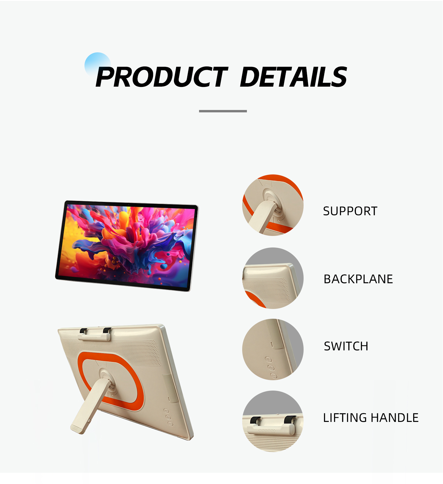 VETO Portable Smart Screen Tablet 24 27 32 Inch Android FHD 8GB+128GB Built-in Google Service for Table Used Wholesale Supplier