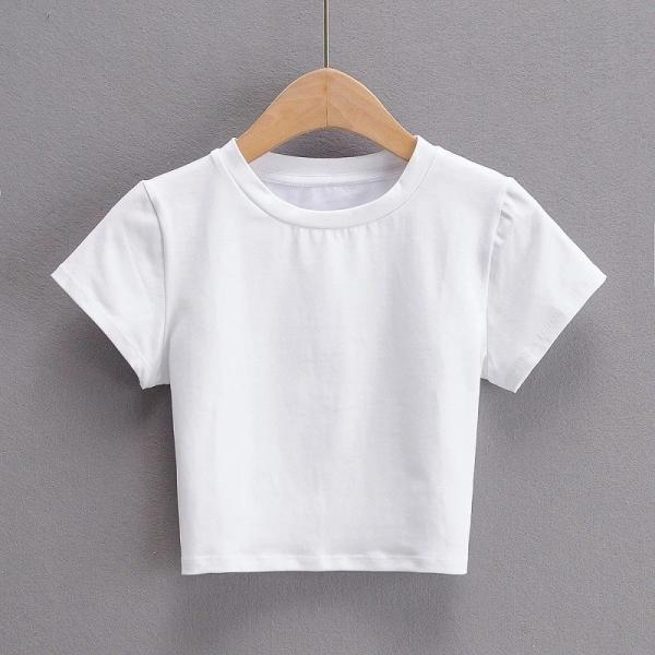 Logotipo gráfico impresso por encomenda T-shirt sexy de algodão espandêx cortado para Y2k Fashion