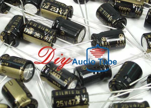 SILMICII 25V 47UF Electrolytic Capacitor , HIFI DIY Aluminum Electrolytic Capacitors