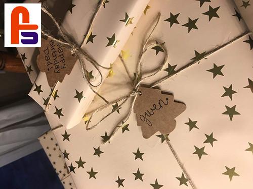 Christmas Tree Design 250gsm 300gsm Grey Paper Materials  Cardboard Gift Tags