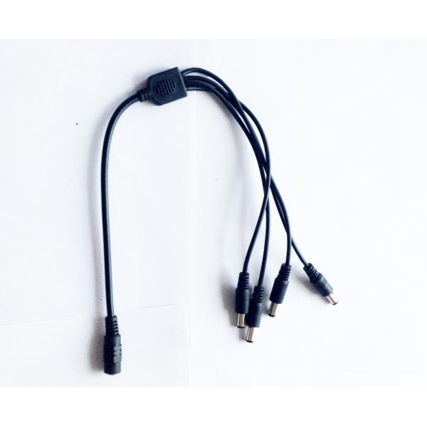Copper 1 Female to 4 Male Power Supply Splitter Converter for CCTV Camera DVR 12V