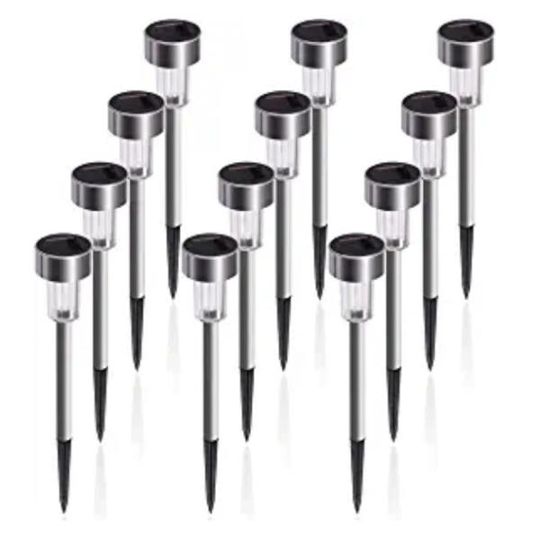 Stainless Steel 13.4'' Outdoor Solar Yard Lights