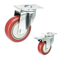 fabricantes para trabajos de tipo medio China de los echadores de la rueda de 100m m del eslabón giratorio de la placa del enredo anti rojo del Pvc