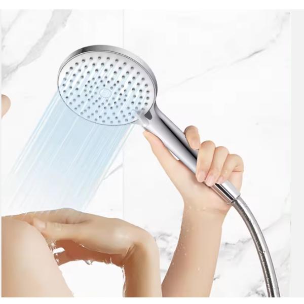 ABS Plastic Handheld Rain Shower Head Bath Fixture with Hot Cold Water Mixer Function