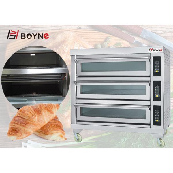 Commercial Bakery Shop Three Deck Nine Trays Microcomputer Electric Bakery Oven