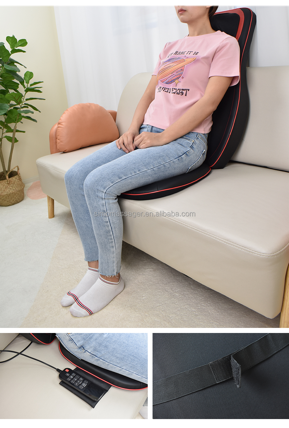Shiatsu Electric Seat Chair Massager Back Cushion With Heat