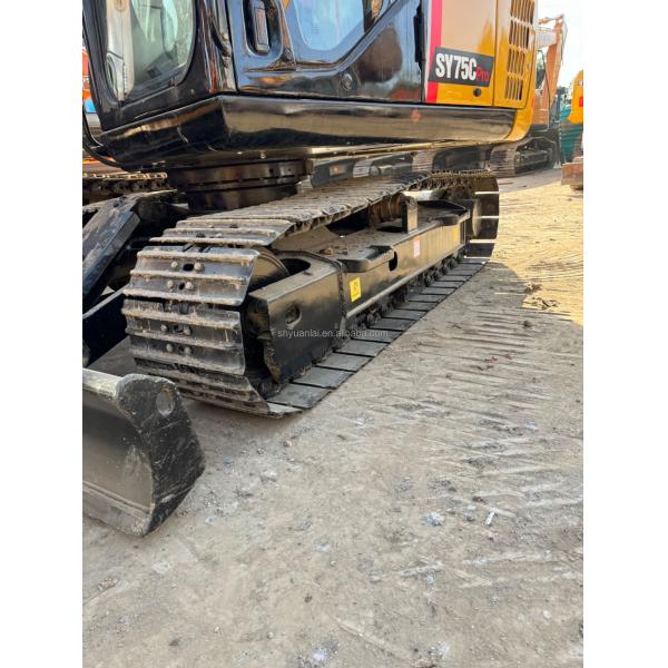 Année 2019 Excavatrice SANY 7T d'occasion SY75Cpro Conception en acier doux pour environnements difficiles