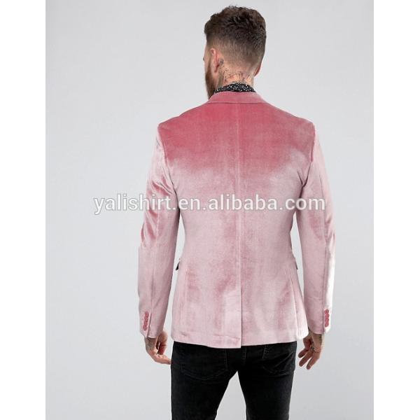 Factory custom high quality mens Super skinny fit peaked lapels velvet blazer jacket