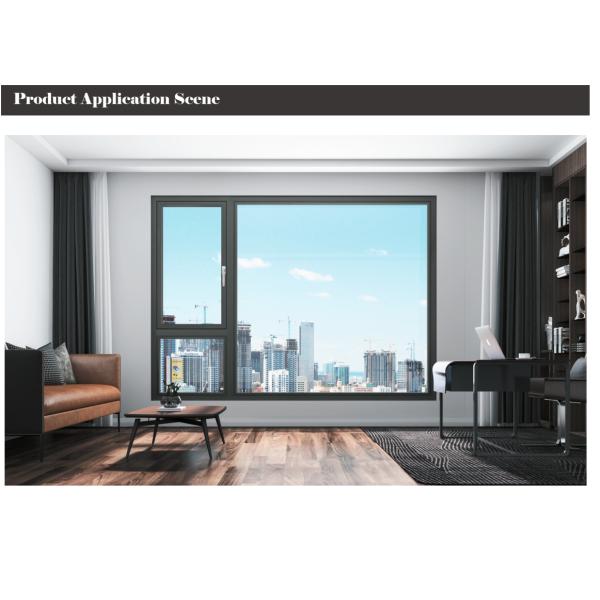 Outward Opening Aluminium Casement Windows Waterproof Hollow Glass