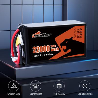 Batterie de drone à l'état solide 22000mah XT60 XT90 Plug FPV 22.2V 8s 22000mah Batterie Lipo pour FPV 15 pouces