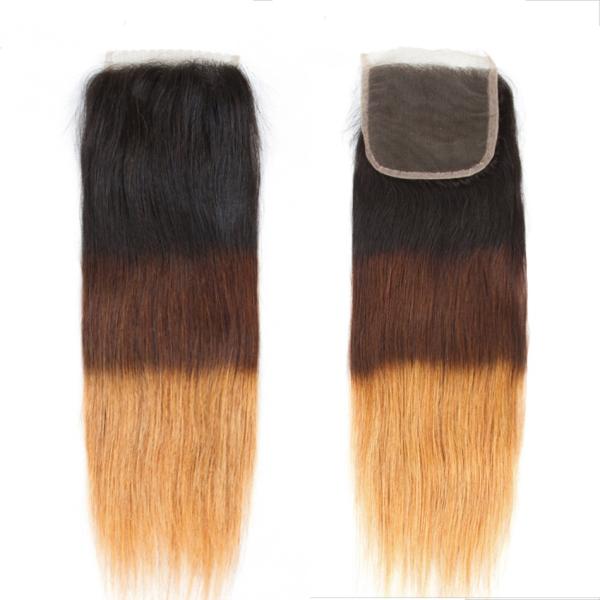No Shedding 4x4 Lace Closure Straight High Grade 4x4 Silk Base Closure