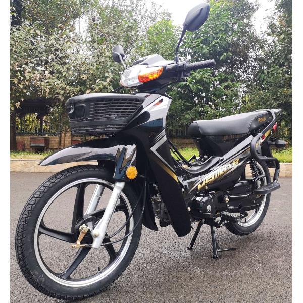 Gasoline Fuel 110cc Cub Motorcycle Max Speed 85km/H With Basket Black Color