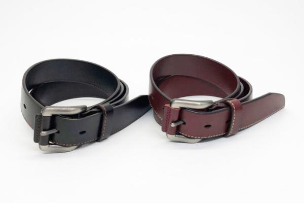Largura ocasional da correia de couro 3.8cm dos homens genuínos com costura da cor do contraste