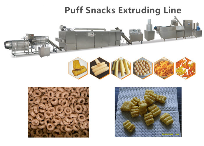 Stainless Steel Corn Puff Snack Machine Puffed Rice Making Machine 200-250kg/H
