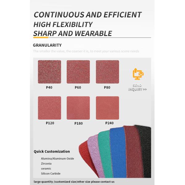 OEM ABRASIVE BELTS Customized Size Grit Zirconia Emery Sanding Belt for Sander
