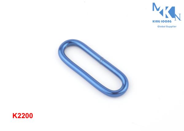 Multi - Purpose Blue Color Metal Square Buckle For Pet Strap Belt 31mm Inner Size