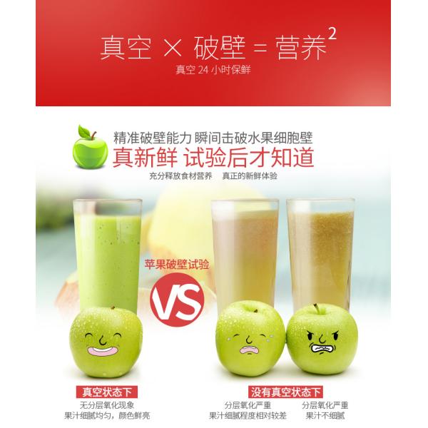 Ozen Vacuum Blender retains fiber, Juicer expels fiber Vidia Vacuum Blender BPA FREE Kuving vacuum blender GK-VB03