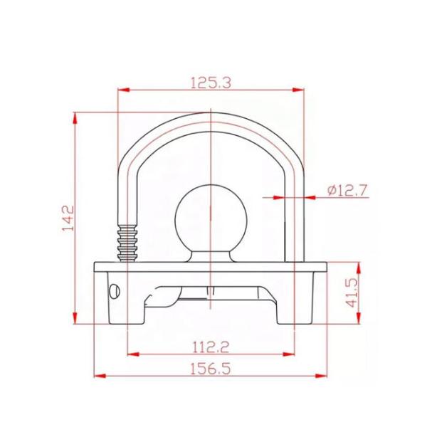 Pièces de remorque à rouleaux universels Sécurité à billes de remorque Anti-vol Fermeture à glissière Pour vos besoins de remorque