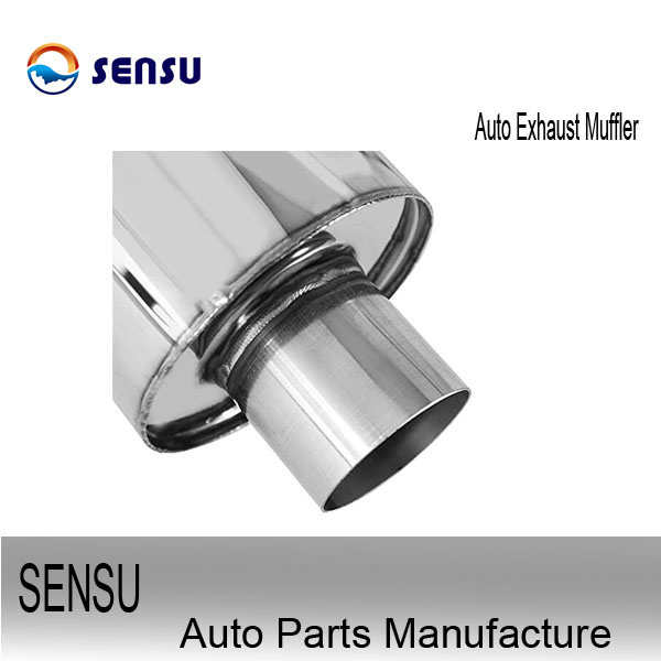 SS201 Stainless Steel Exhaust Parts Universal Exhaust Silencer Chambered