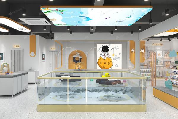 Klein Blue Style Baby Store Display Case for Maternity Shops