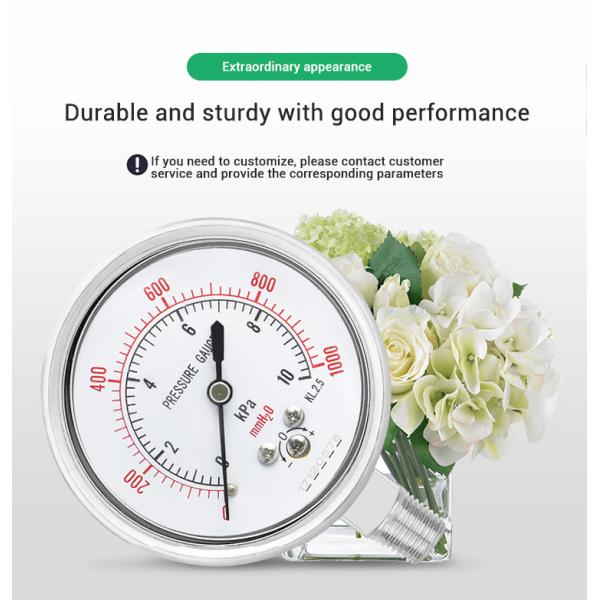 YE60BF M14*1.5 Isolation Diaphragm Capsule Pressure Gauge for Liquid Gas Measurement