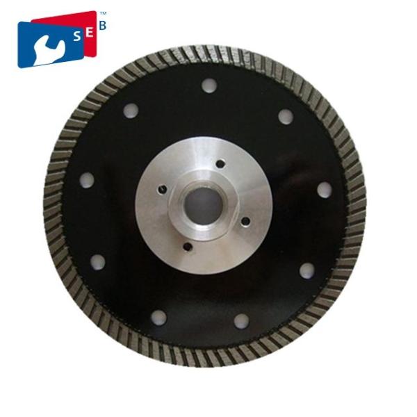 Marble Concrete Granite Diamond Saw Tools , Diamond Cutting Saw Blade With Flange