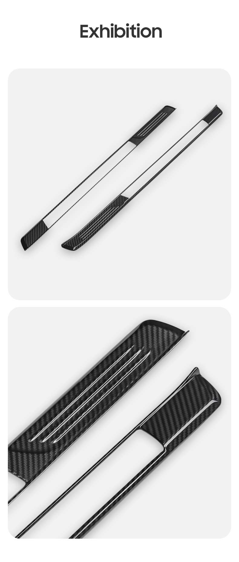 Dry Carbon Fiber Car Exterior Threshold Protector for Lexus RC 2015-2019 Year