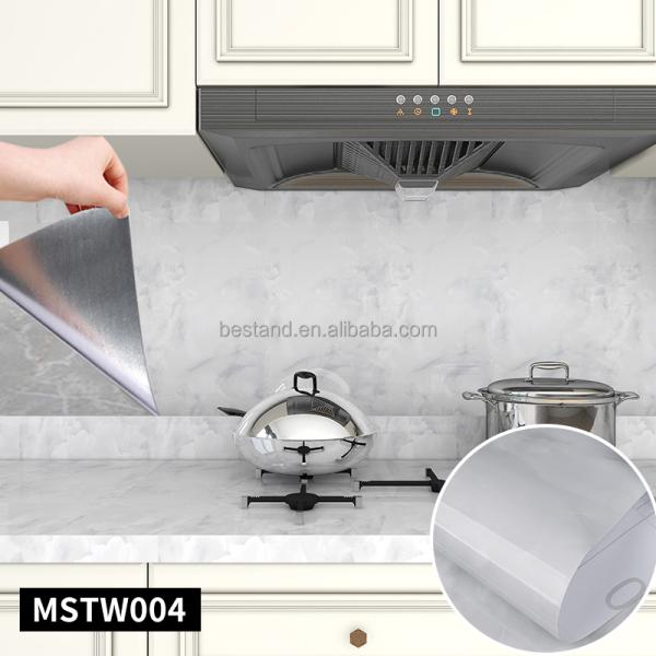 Glossy Grey Marble Effect Wallpaper 60cm Removable Wallpaper Marble Look