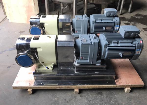 KQ1T-30T Food Grade Pump High Pressure Lobe Rotor Pump With Console / Hopper