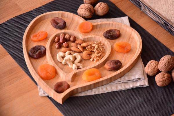 Multifunction Bamboo Serving Tray 5 In 1 Fruit Platter Contemporary Style