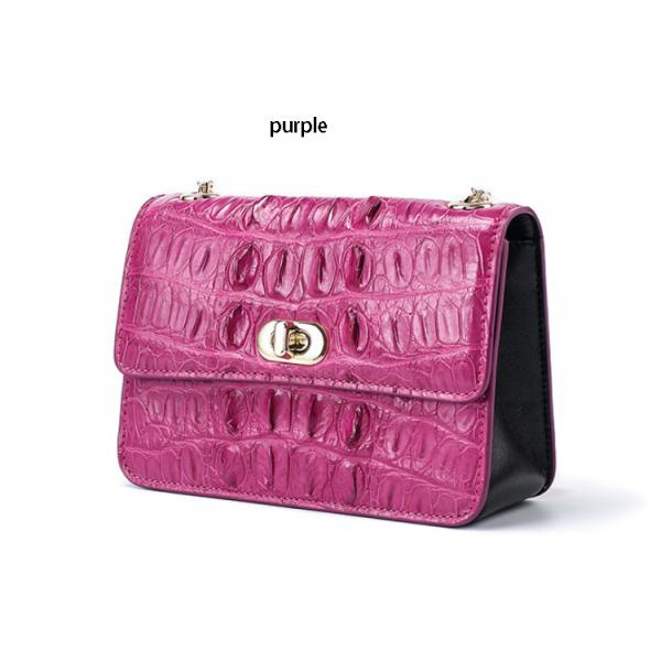 Fashion crocodile skull leather bag for women with one shoulder slung chain small square bag