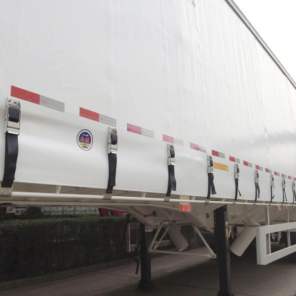 CIMC HUAJUN Trailer Curtain Tensioner 3 Axles 40 ft Drop Deck for Dry Cargo Transport