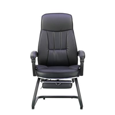 Black High-Back Leather Office Chair With Swivel And Adjustable Height