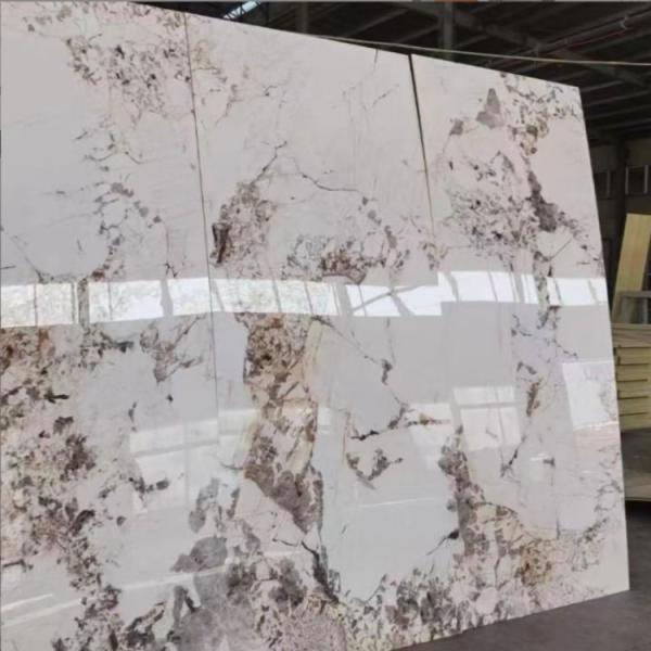 Interior Home Wall Decor Glossy Solid Board Wood Veneer Marble Bamboo Charcoal Sheets