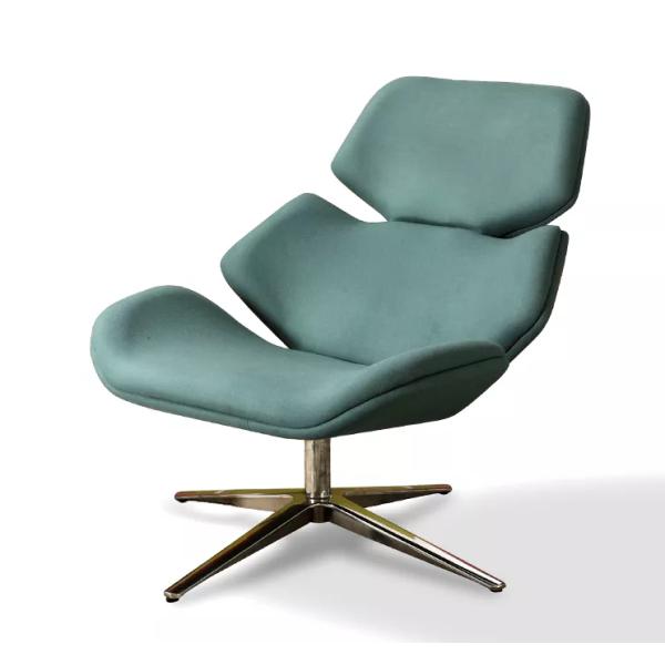 Modern hotel bedroom furniture Lounge chair rotatable aluminum leisure chair set