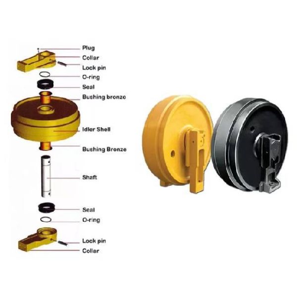 Customized Excavator Idler Wheel PC200 Track Idler Assembly 8mm-12mm