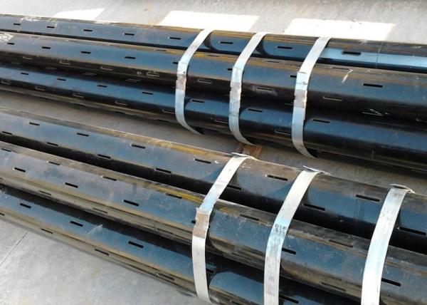 Slotted Liner Sand Control Screen , Straight / Staggered Slotted Casing Pipe
