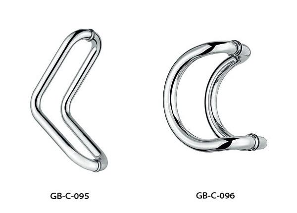 316 Material Hotel Stainless Steel Tube Handles Back To Back Push Handles