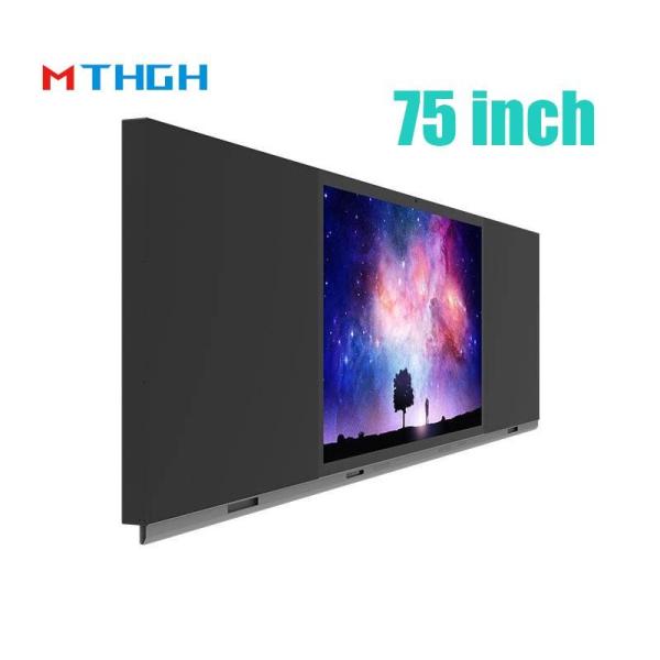 75 Inch Interactive Touch Screen Display Smart Blackboard with 500cd/㎡ Brightness and 3840*2160 Resolution