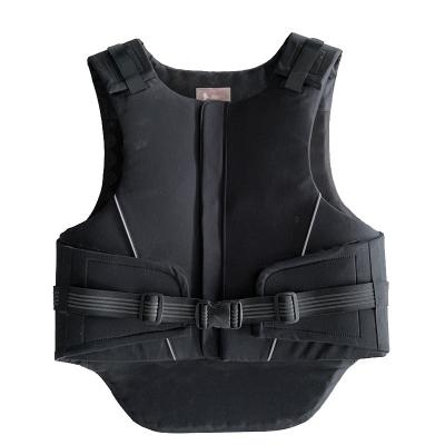 Colete de segurança preto para cavaleiros Leve, confortável Colete equestre 1,2 kg