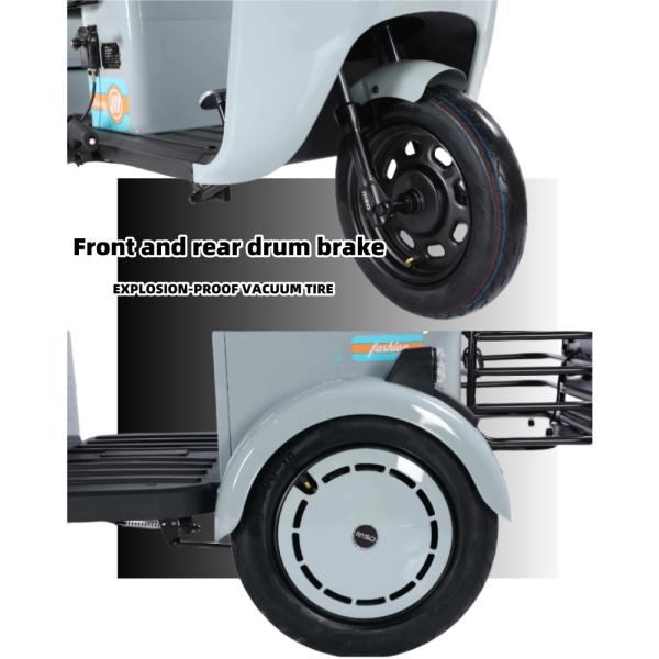 Low speed safe three wheel bicycle for elders electric scooter tricycle